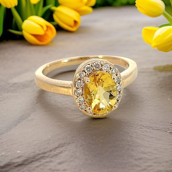 Natural Citrine Diamond Ring 6.5 14k Y Gold 1.74 TCW Certified $2,950 310633 - Picture 1 of 15